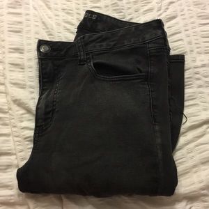american eagle black ripped jegging